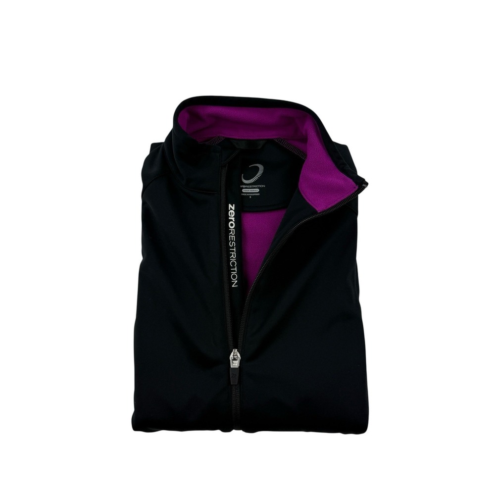Zero Restriction Tour Series Black‎ Purple Fleece Lined Vest W302L Women's Small